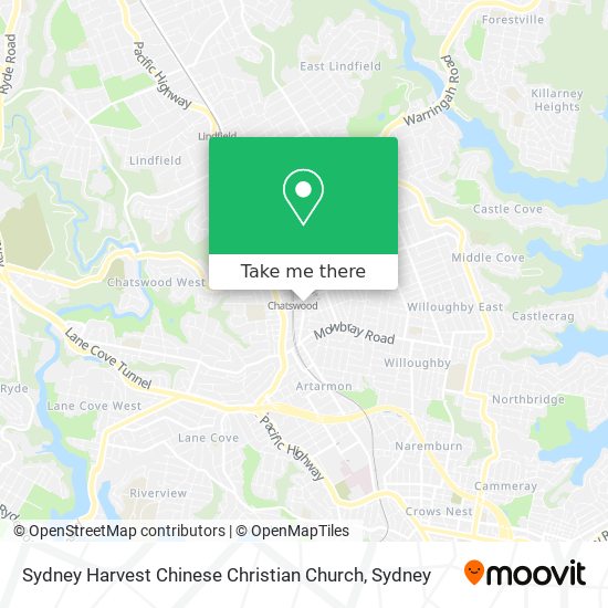 Mapa Sydney Harvest Chinese Christian Church