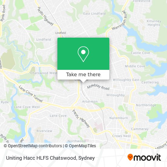 Uniting Hacc HLFS Chatswood map