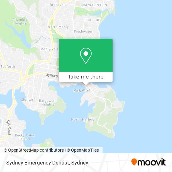 Sydney Emergency Dentist map