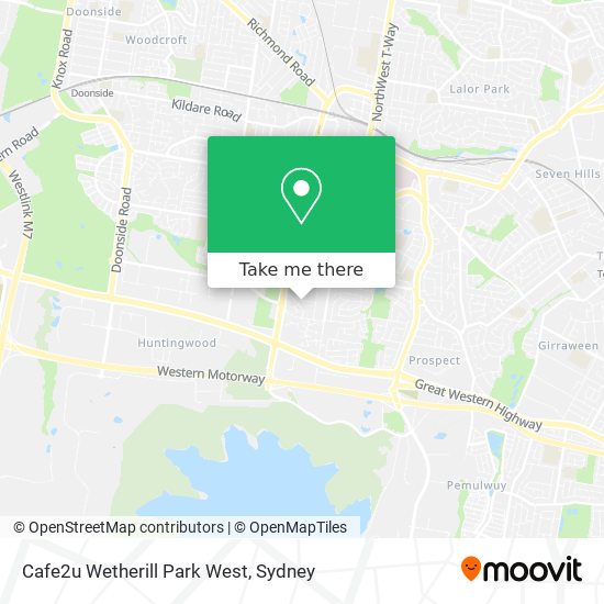 Cafe2u Wetherill Park West map