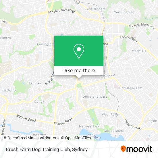 Mapa Brush Farm Dog Training Club