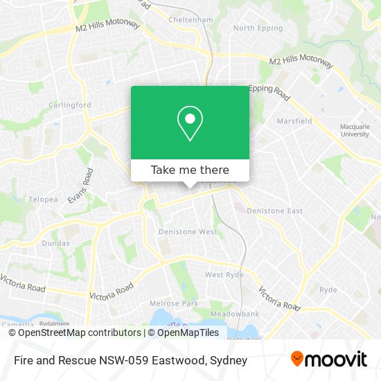 Mapa Fire and Rescue NSW-059 Eastwood