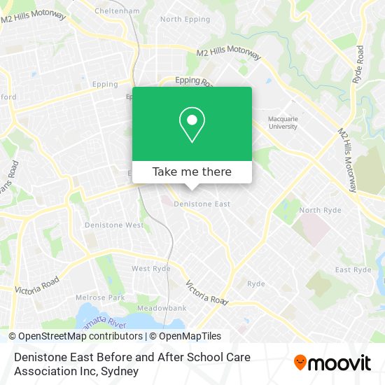 Mapa Denistone East Before and After School Care Association Inc