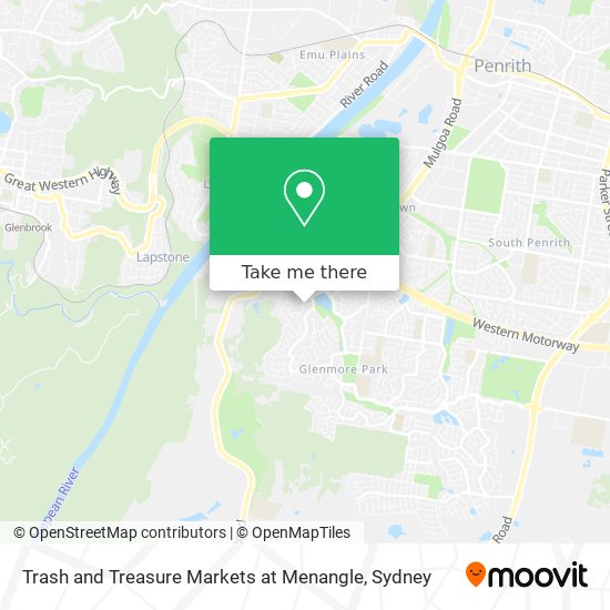 Mapa Trash and Treasure Markets at Menangle