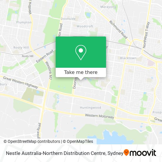 Mapa Nestle Australia-Northern Distribution Centre