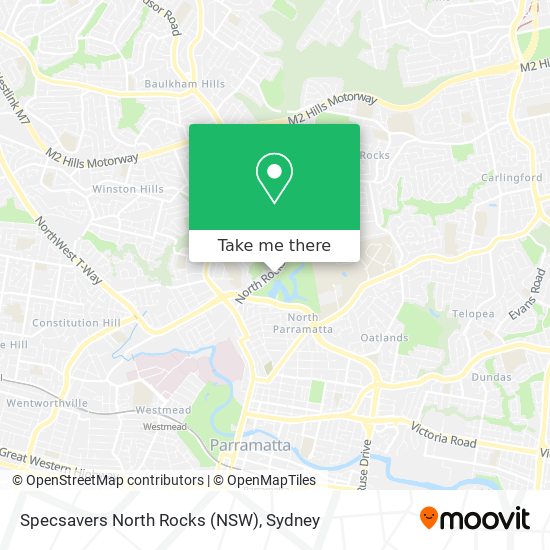 Mapa Specsavers North Rocks (NSW)