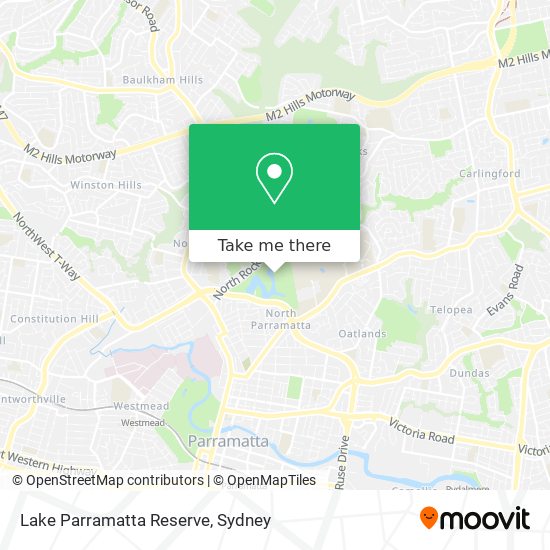 Lake Parramatta Reserve map