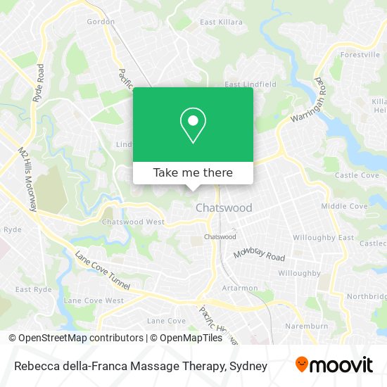 Rebecca della-Franca Massage Therapy map
