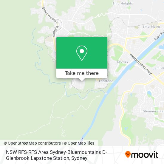 NSW RFS-RFS Area Sydney-Bluemountains D-Glenbrook Lapstone Station map