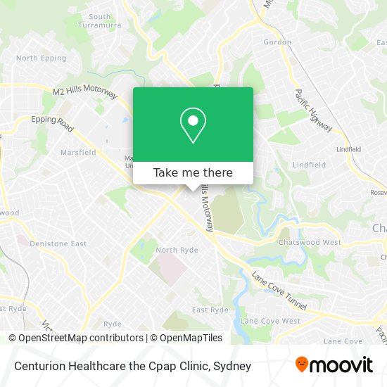 Centurion Healthcare the Cpap Clinic map