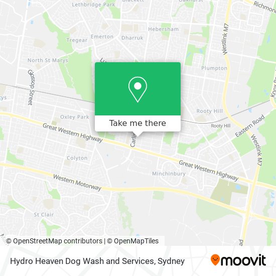 Hydro Heaven Dog Wash and Services map