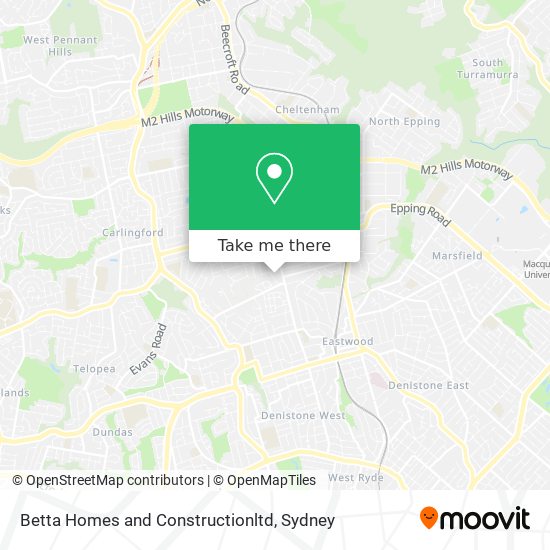 Mapa Betta Homes and Constructionltd