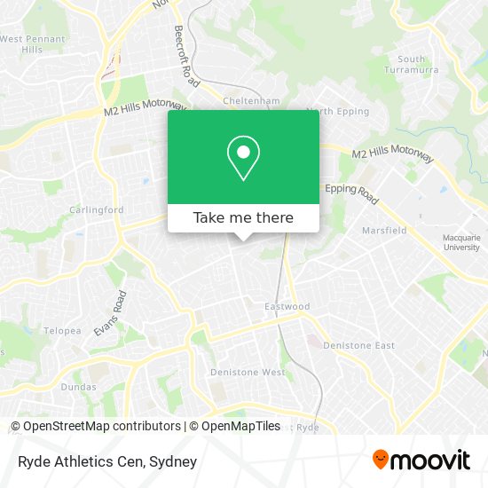Mapa Ryde Athletics Cen