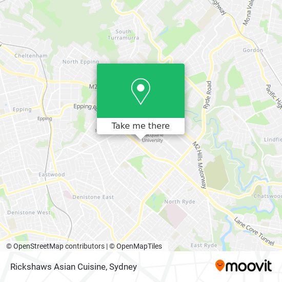 Rickshaws Asian Cuisine map