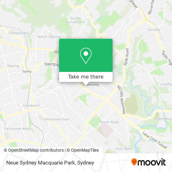 Mapa Neue Sydney Macquarie Park