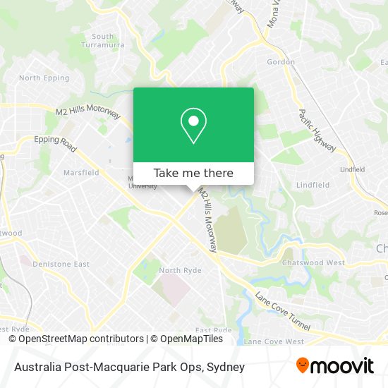 Australia Post-Macquarie Park Ops map