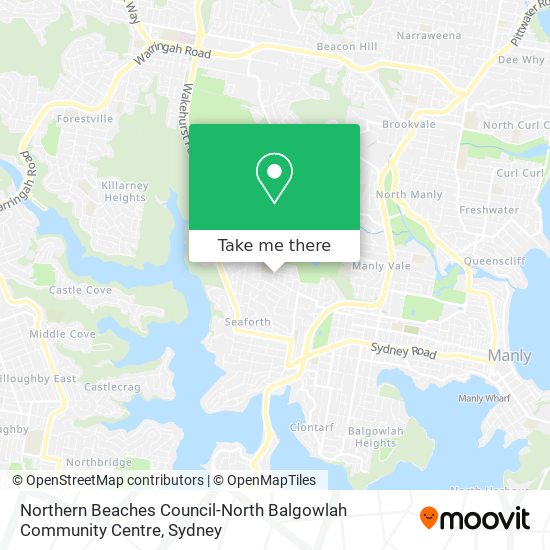 Mapa Northern Beaches Council-North Balgowlah Community Centre