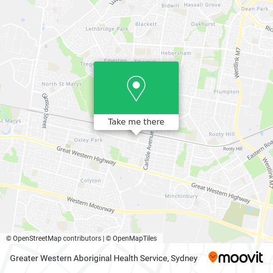 Mapa Greater Western Aboriginal Health Service