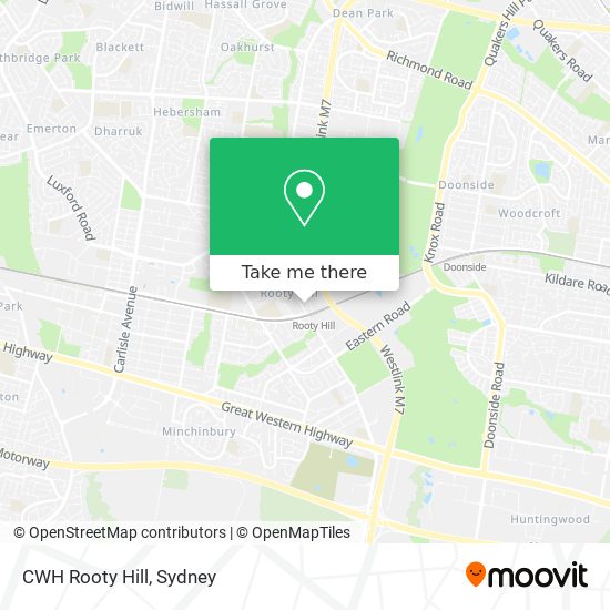 Mapa CWH Rooty Hill