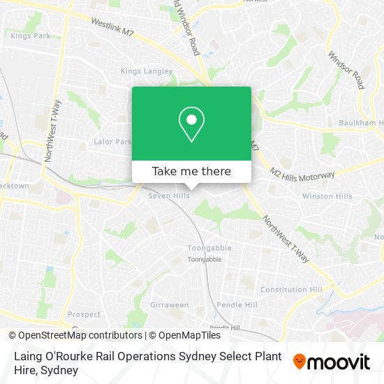 Mapa Laing O'Rourke Rail Operations Sydney Select Plant Hire