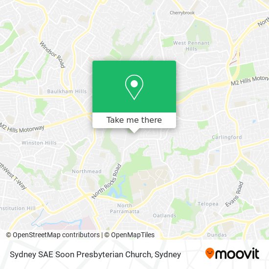Mapa Sydney SAE Soon Presbyterian Church