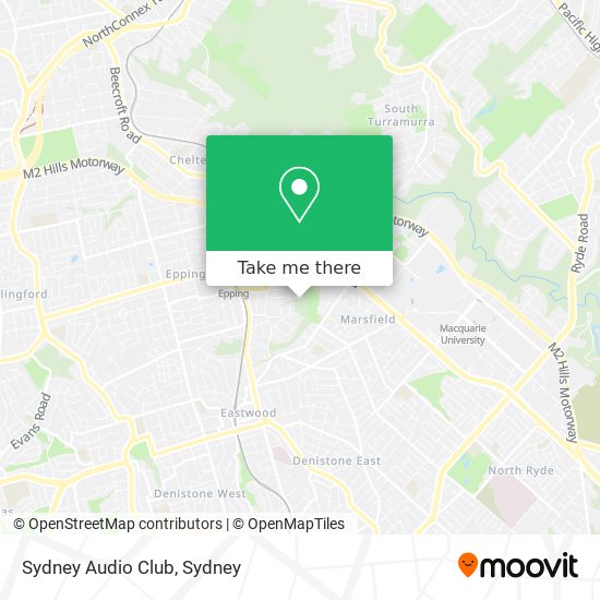 Sydney Audio Club map