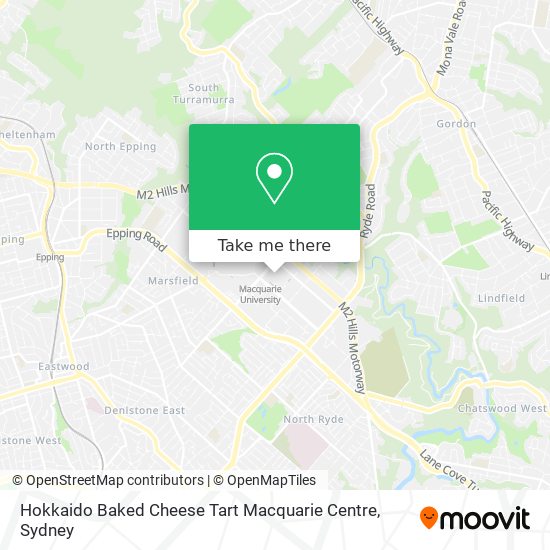 Hokkaido Baked Cheese Tart Macquarie Centre map