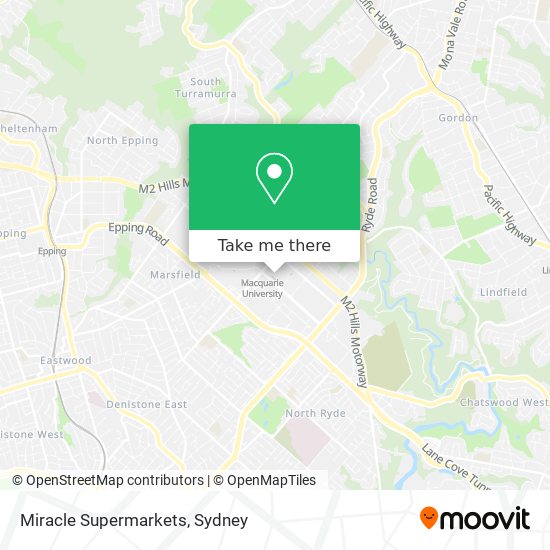 Mapa Miracle Supermarkets