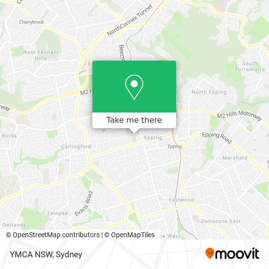 YMCA NSW map