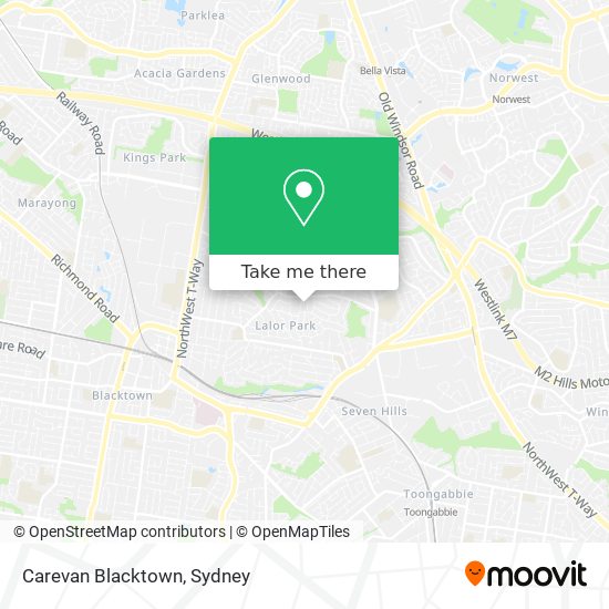 Carevan Blacktown map