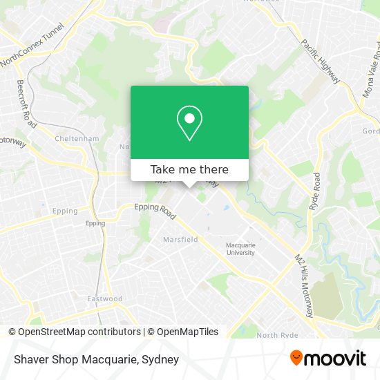 Shaver Shop Macquarie map