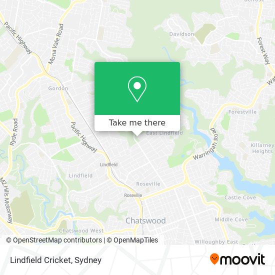 Lindfield Cricket map