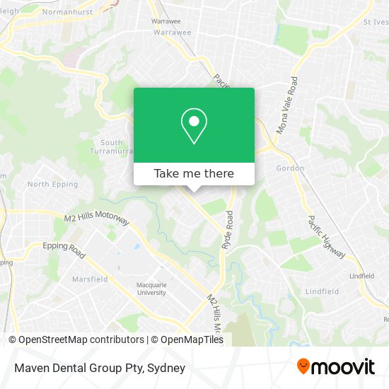 Maven Dental Group Pty map
