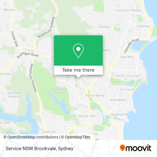 Mapa Service NSW Brookvale