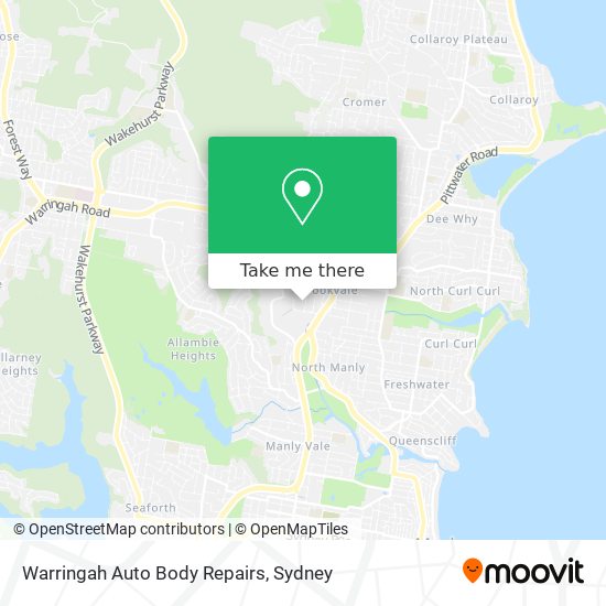 Warringah Auto Body Repairs map