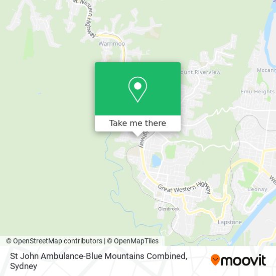 Mapa St John Ambulance-Blue Mountains Combined