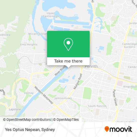 Yes Optus Nepean map