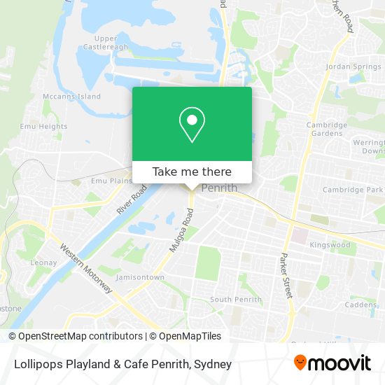 Mapa Lollipops Playland & Cafe Penrith