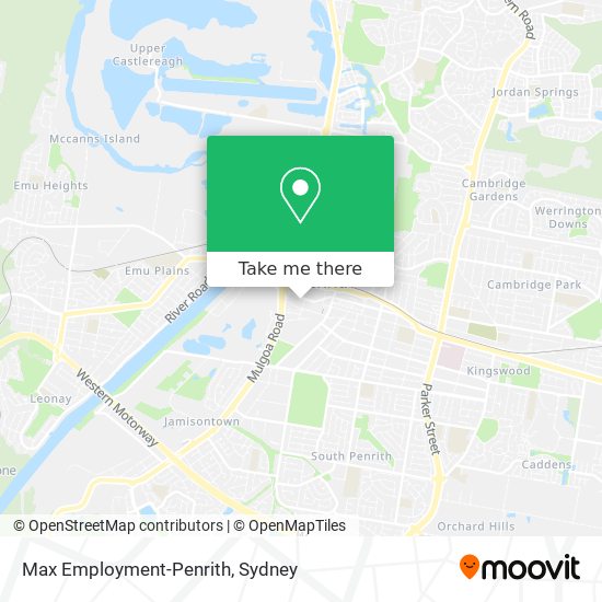 Mapa Max Employment-Penrith