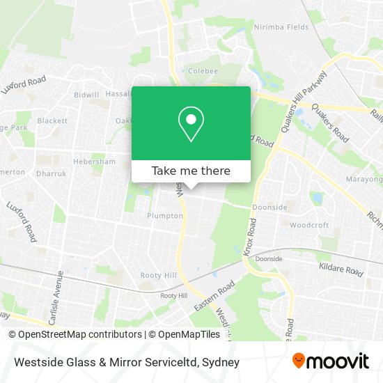 Westside Glass & Mirror Serviceltd map