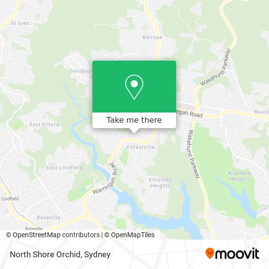 North Shore Orchid map