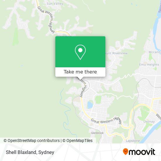 Mapa Shell Blaxland