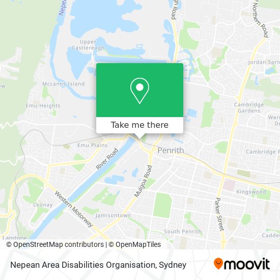 Mapa Nepean Area Disabilities Organisation