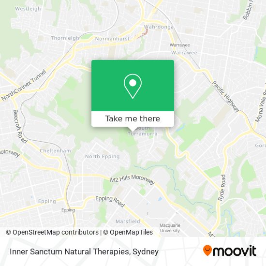 Mapa Inner Sanctum Natural Therapies