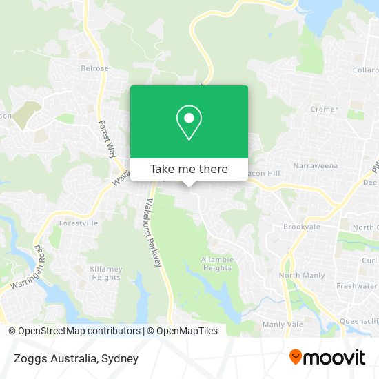 Mapa Zoggs Australia