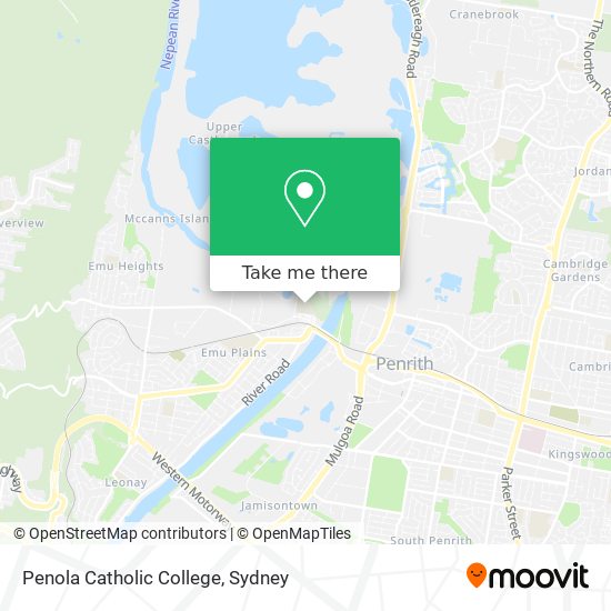 Mapa Penola Catholic College