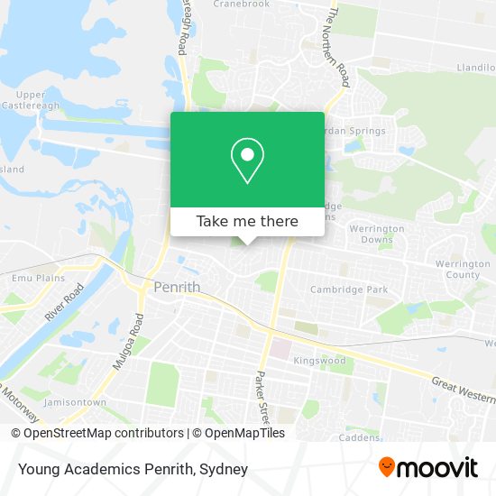 Young Academics Penrith map