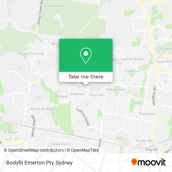 Bodyfit Emerton Pty map