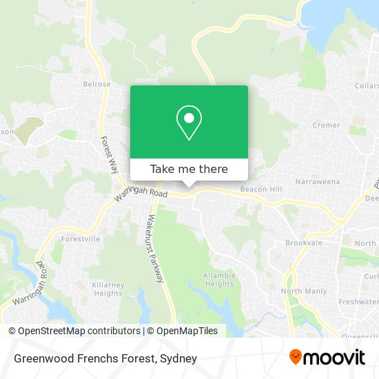 Mapa Greenwood Frenchs Forest