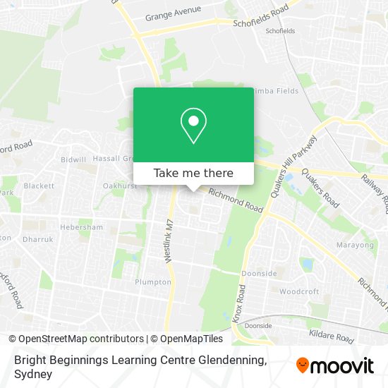 Mapa Bright Beginnings Learning Centre Glendenning